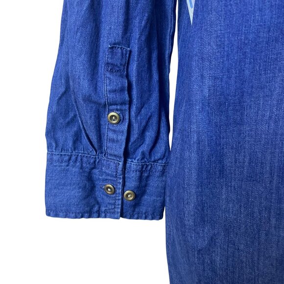 Carry On River Blues Women’s Blue Chambray Long Sleeve Tunic Shirt Size XL - New - Picture 5 of 9